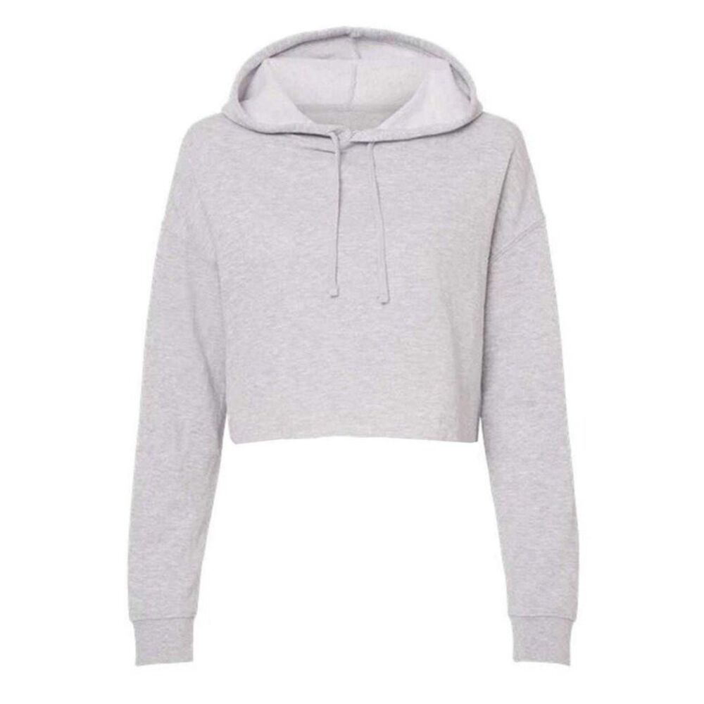Miso Womens/Ladies Marl Cropped Hoodie / Gray